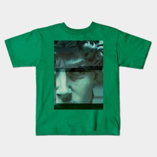 Holographic greek vaporwave statue Kids T-Shirt